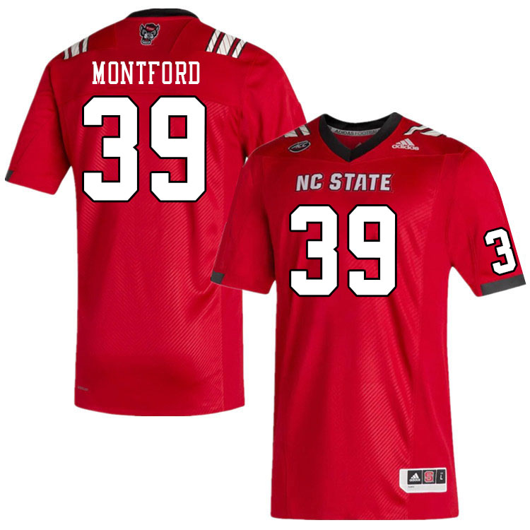 Men #39 Jamarion Montford North Carolina State Wolfpacks College Football Jerseys Stitched-Red